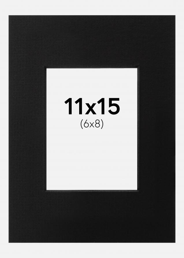 Passe-partout Nero (Bordo interno nero) 11x15 cm (6x8)