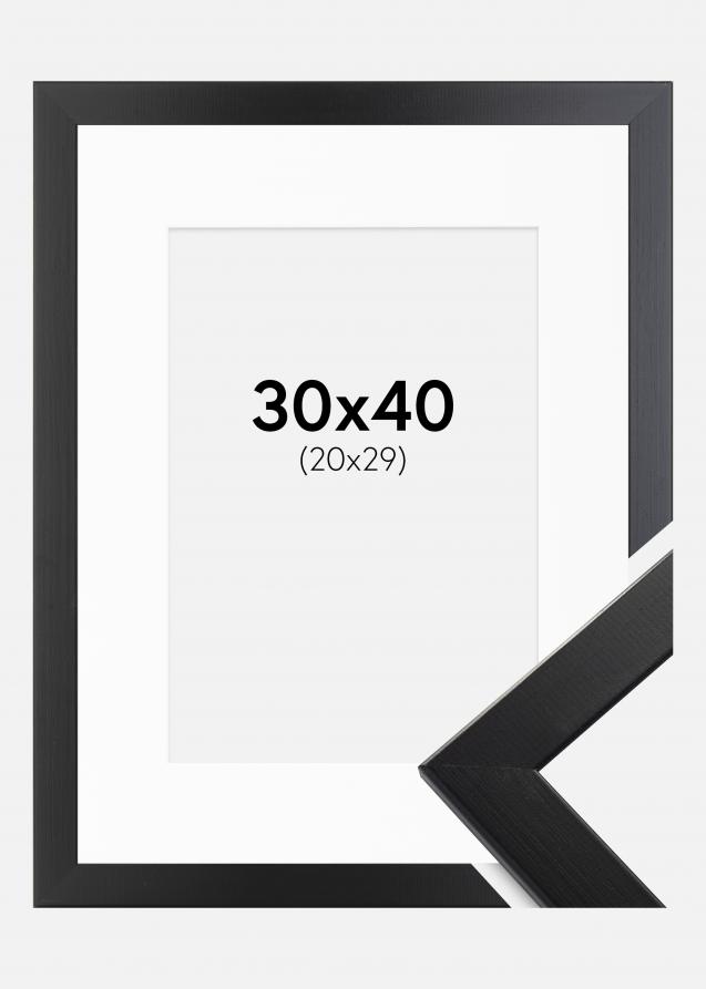 Cornice Trendline Nero 30x40 cm - Passe-partout Bianco 21x30 cm