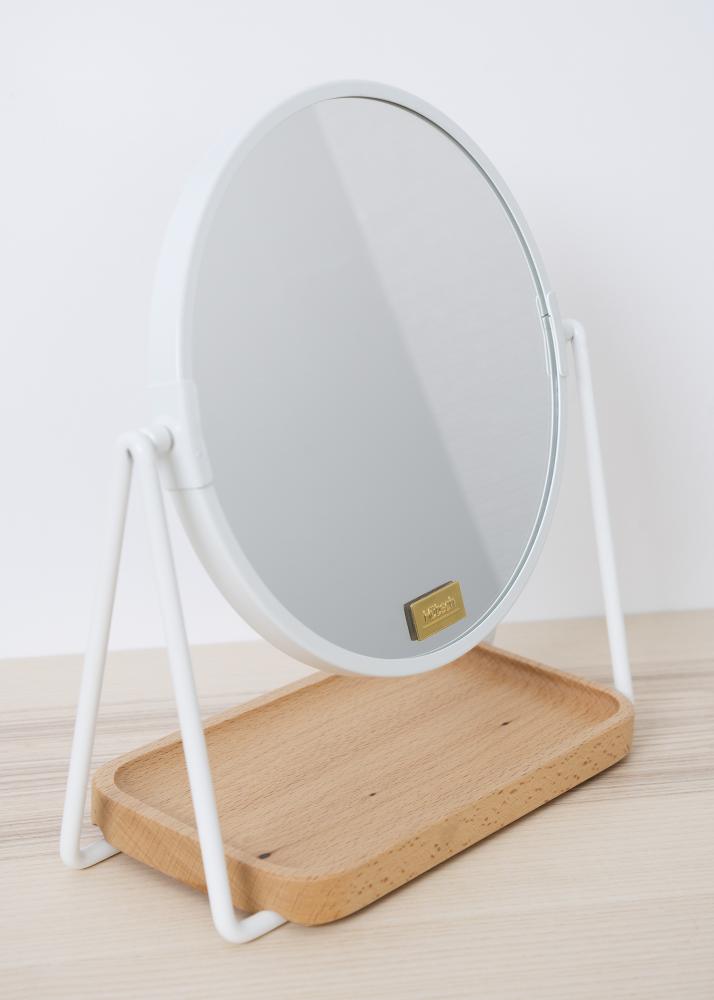 Specchio da tavolo Vassoio Bianco 17 cm 
