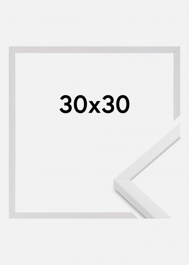 Cornice E-Line Vetro acrilico Bianco 30x30 cm