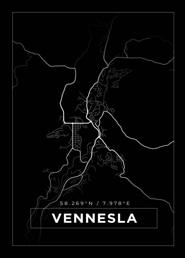 Mappa - Vennesla - Poster nero