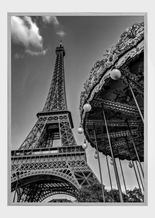 Merry-Go-Round at the Eiffel Tower Poster