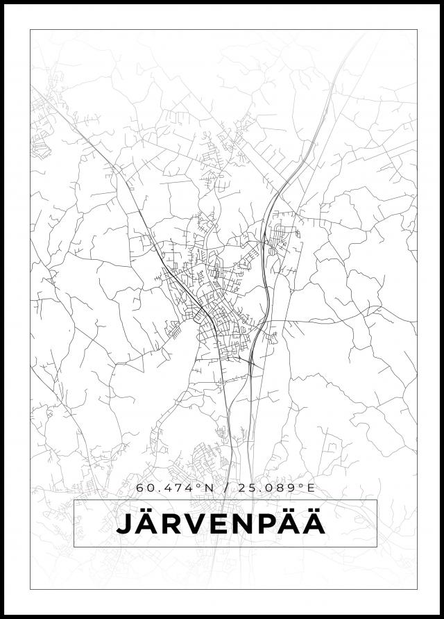 Mappa - Järvenpää - Poster bianco