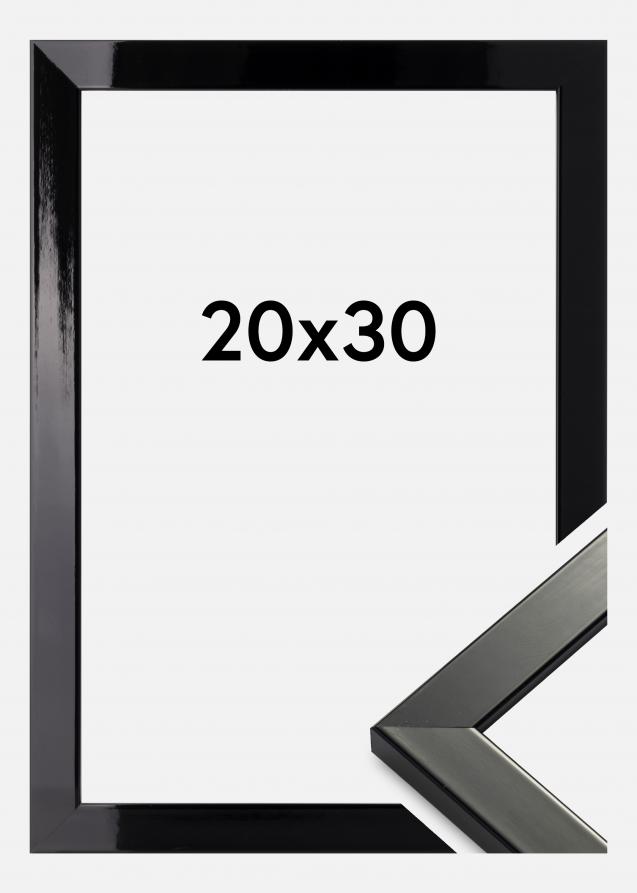 Cornice Uppsala Vetro acrilico Nero Laccato lucido 20x30 cm