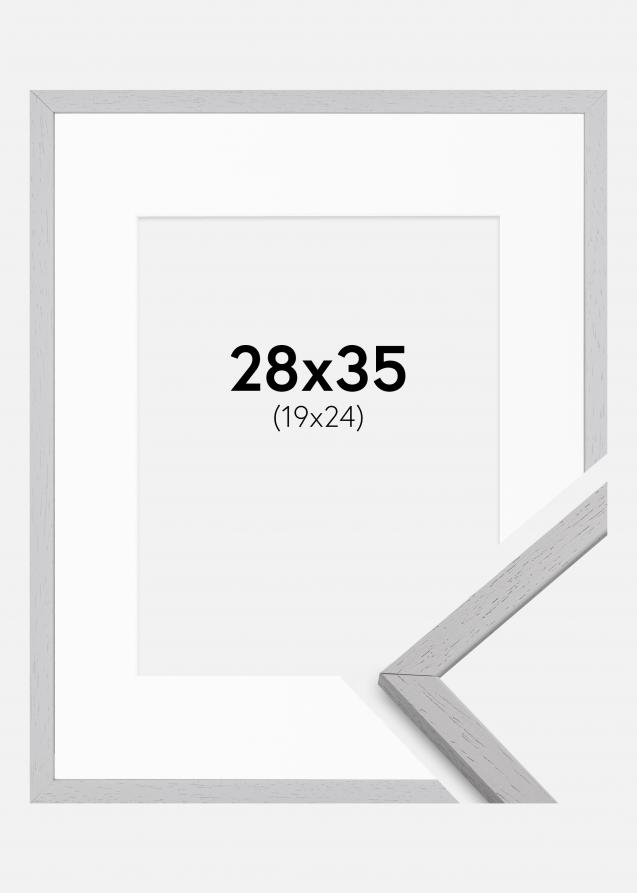 Cornice Edsbyn Grey 28x35 cm - Passe-partout Bianco 20x25 cm