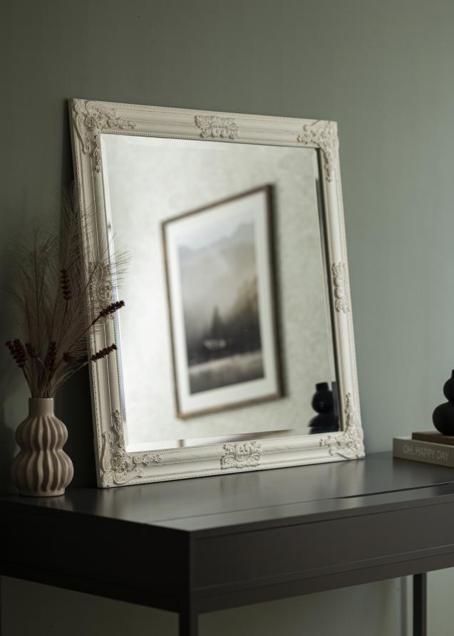 Specchio Bologna Bianco 80x80 cm