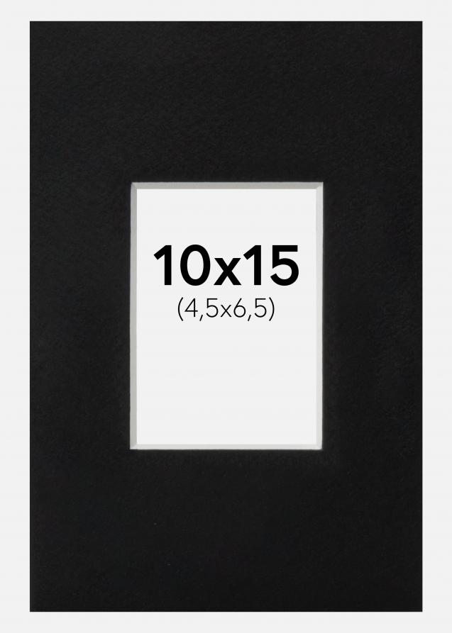 Passe-partout Nero Standard (Bordo interno bianco) 10x15 cm (4,5x6,5)