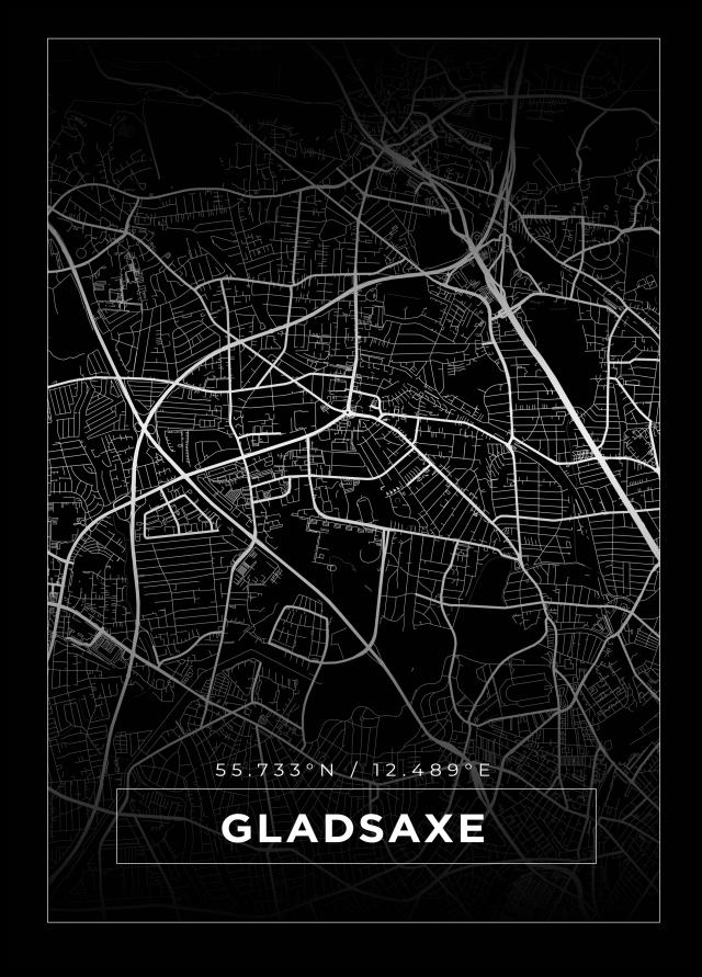 Mappa - Gladsaxe - Poster nero