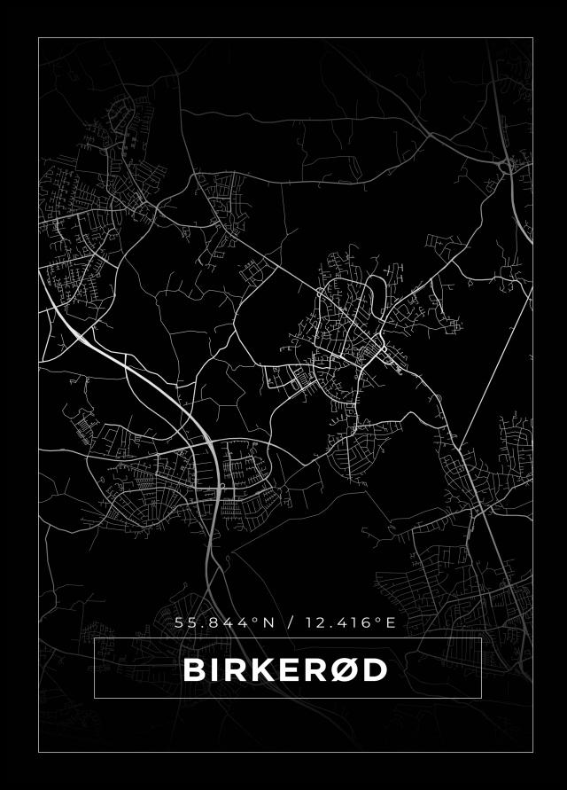Mappa - Birkerød - Poster nero