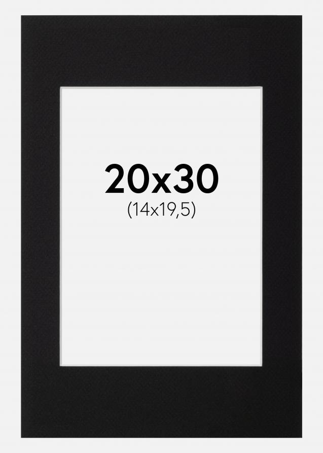 Passe-partout Nero Standard (Bordo interno bianco) 20x30 cm (14x19,5)