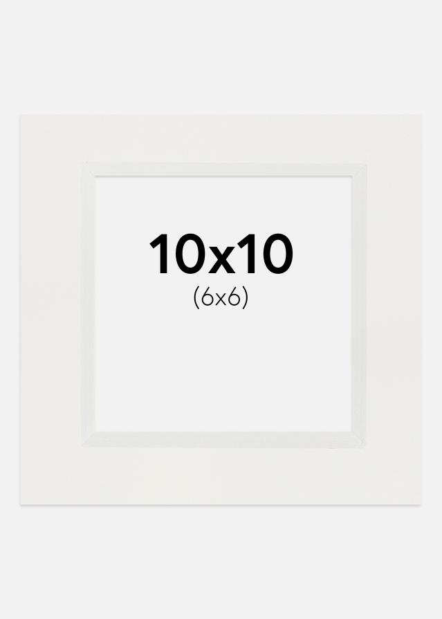 Passe-partout Bianco 3 mm (Bordo interno bianco) 10x10 cm (6x6)