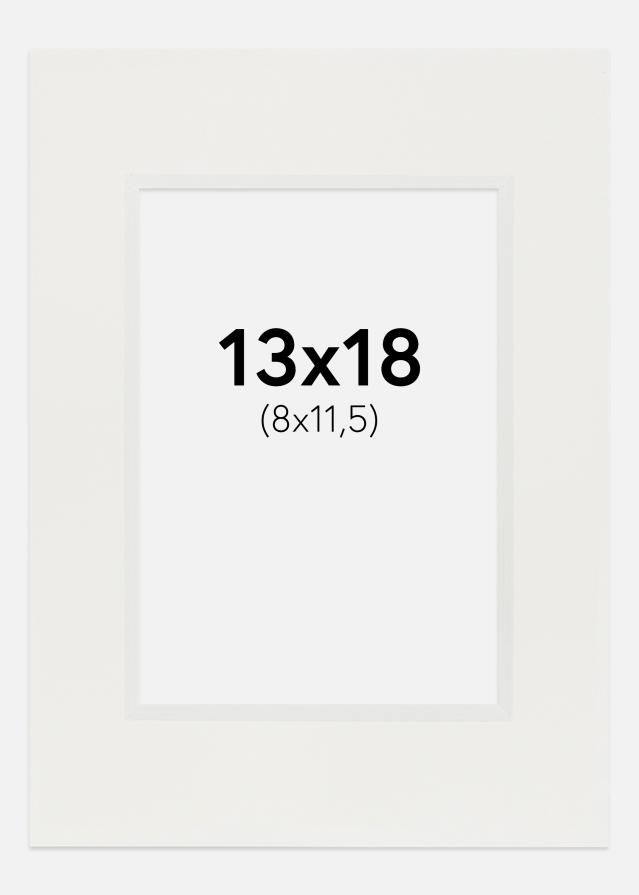 Passe-partout Bianco 3 mm (Bordo interno bianco) 13x18 cm (8x11,5)