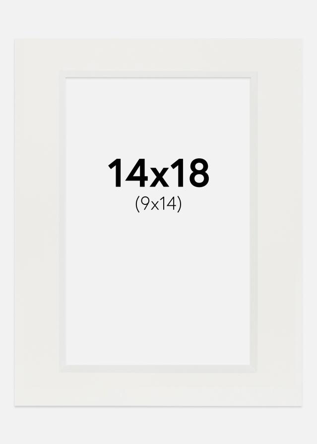 Passe-partout Bianco 3 mm (Bordo interno bianco) 14x18 cm (9x14)