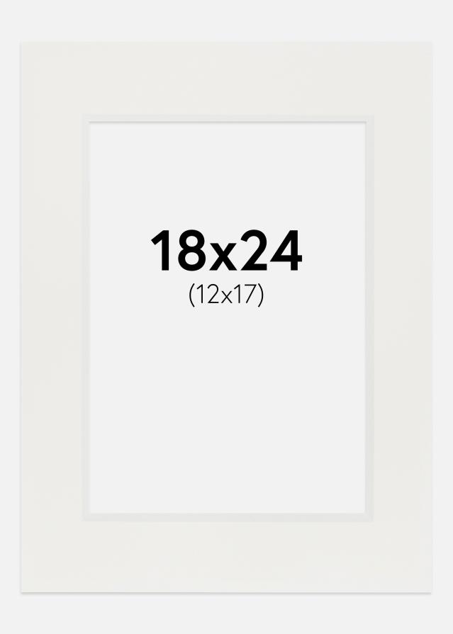 Passe-partout Bianco 3 mm (Bordo interno bianco) 18x24 cm (12x17)