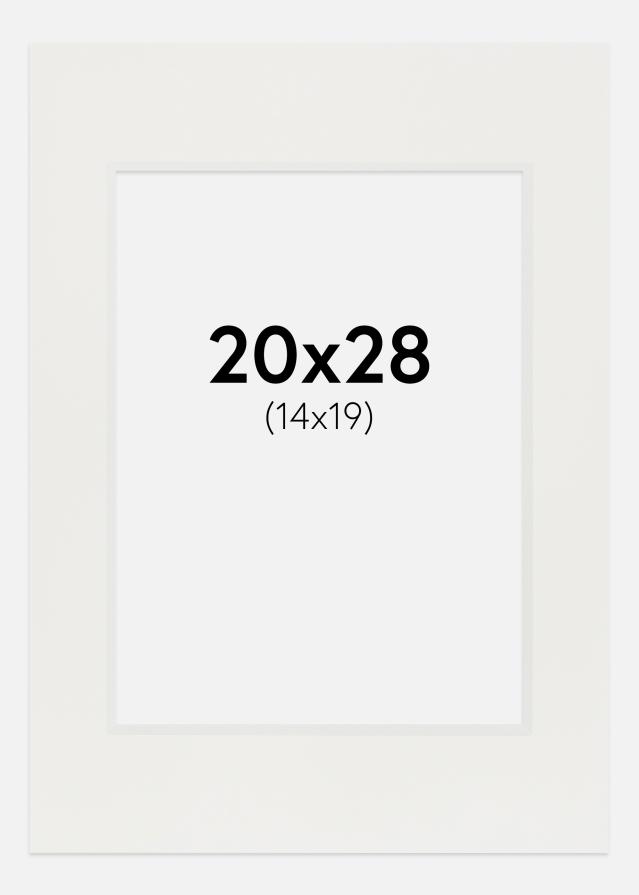 Passe-partout Bianco 3 mm (Bordo interno bianco) 20x28 cm (14x19)