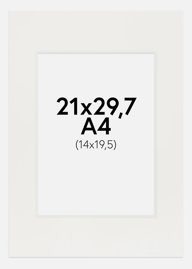 Passe-partout Bianco 3 mm (Bordo interno bianco) A4 21x29,7 cm (14x19,5)