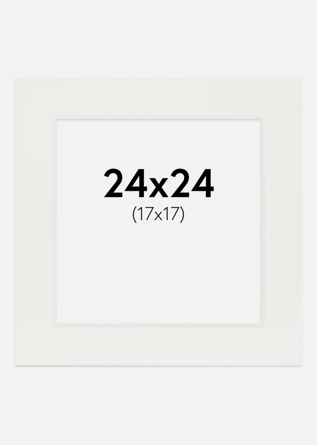 Passe-partout Bianco 3 mm (Bordo interno bianco) 24x24 cm (17x17)