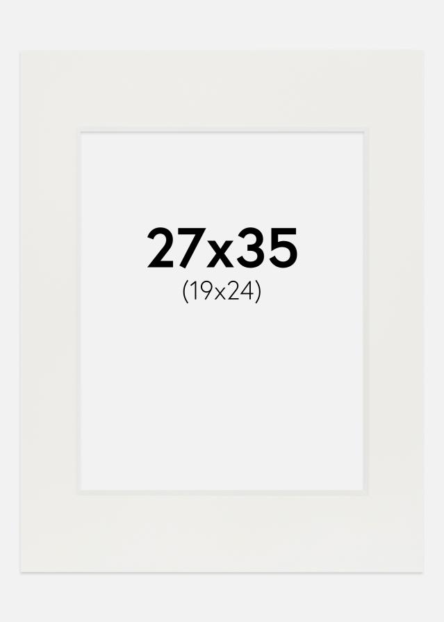 Passe-partout Bianco 3 mm (Bordo interno bianco) 27x35 cm (19x24)