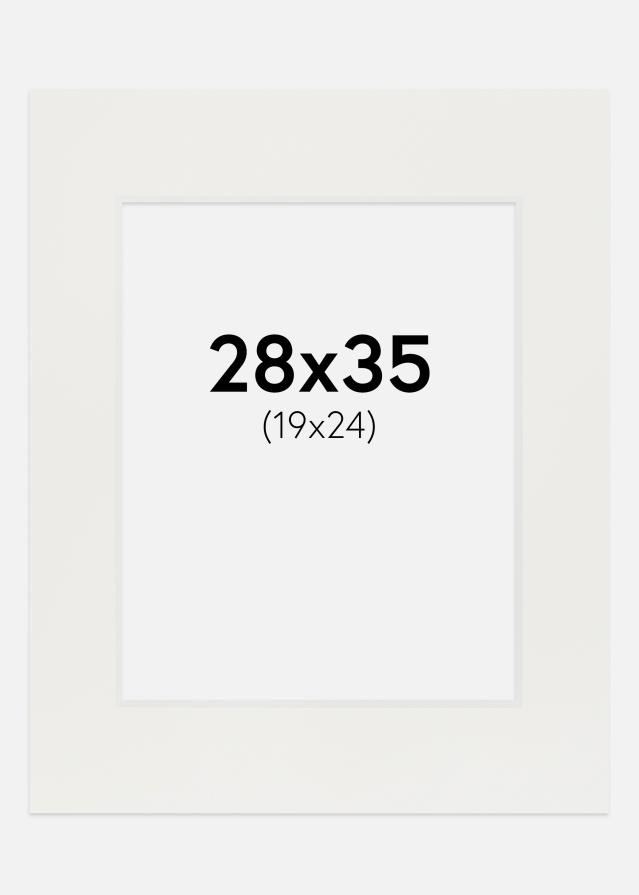 Passe-partout Bianco 3 mm (Bordo interno bianco) 28x35 cm (19x24)