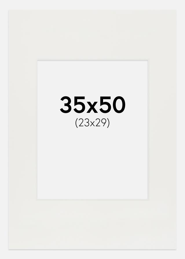 Passe-partout Bianco 3 mm (Bordo interno bianco) 35x50 cm (23x29)