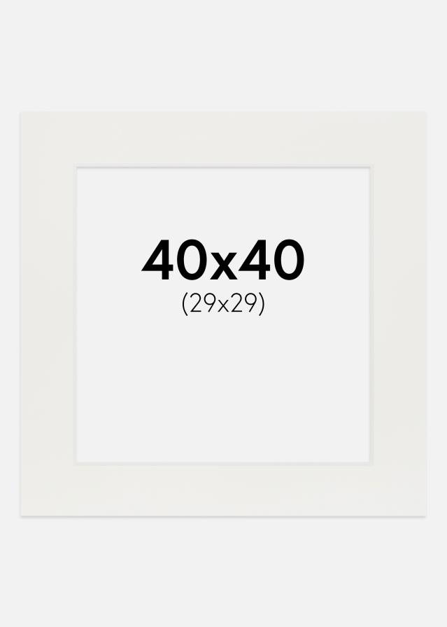 Passe-partout Bianco 3 mm (Bordo interno bianco) 40x40 cm (29x29)