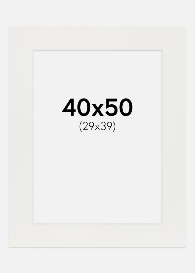 Passe-partout Bianco 3 mm (Bordo interno bianco) 40x50 cm (29x39)