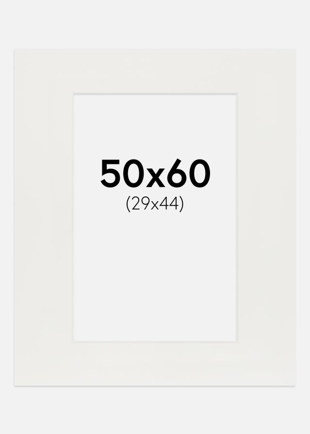 Passe-partout Bianco 3 mm (Bordo interno bianco) 50x60 cm (29x44)