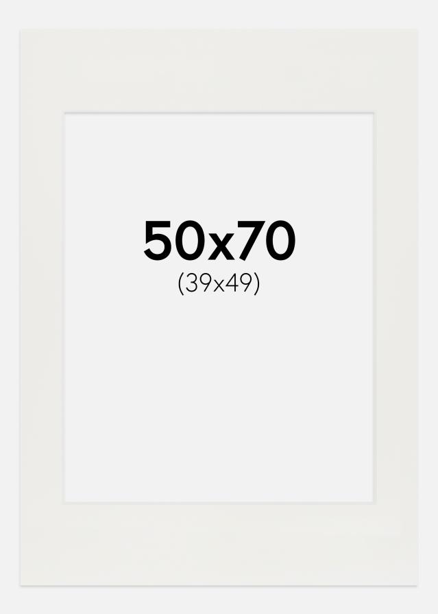 Passe-partout Bianco 3 mm (Bordo interno bianco) 50x70 cm (39x49)
