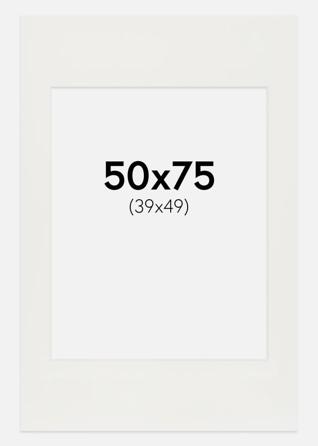 Passe-partout Bianco 3 mm (Bordo interno bianco) 50x75 cm (39x49)