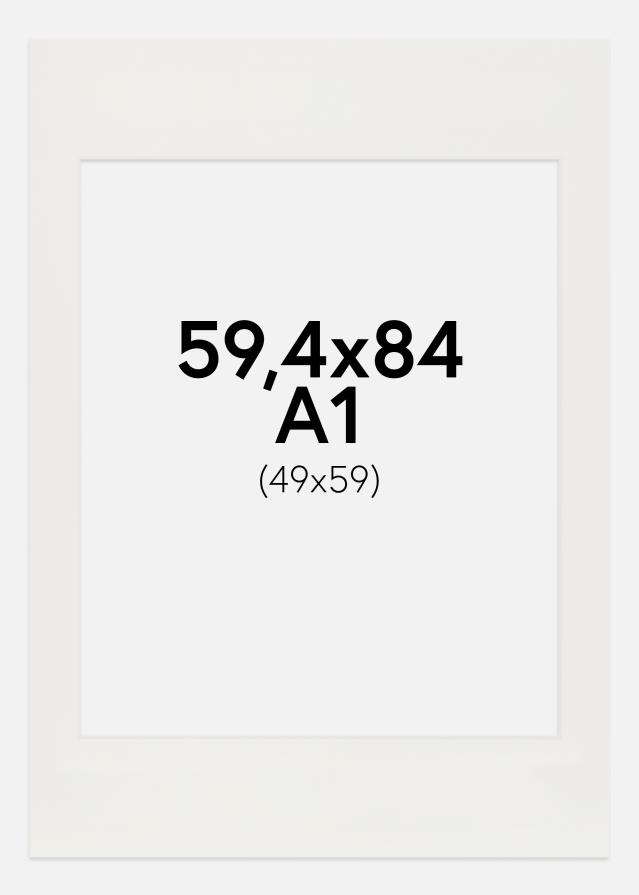 Passe-partout Bianco 3 mm (Bordo interno bianco) 59,4x84 cm (49x59)