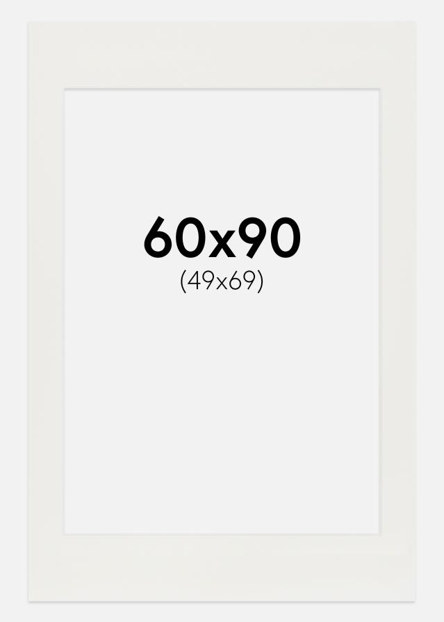 Passe-partout Bianco 3 mm (Bordo interno bianco) 60x90 cm (49x69)