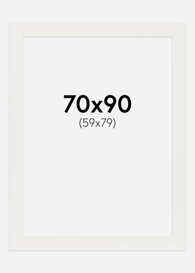 Passe-partout Bianco 3 mm (Bordo interno bianco) 70x90 cm (59x79)