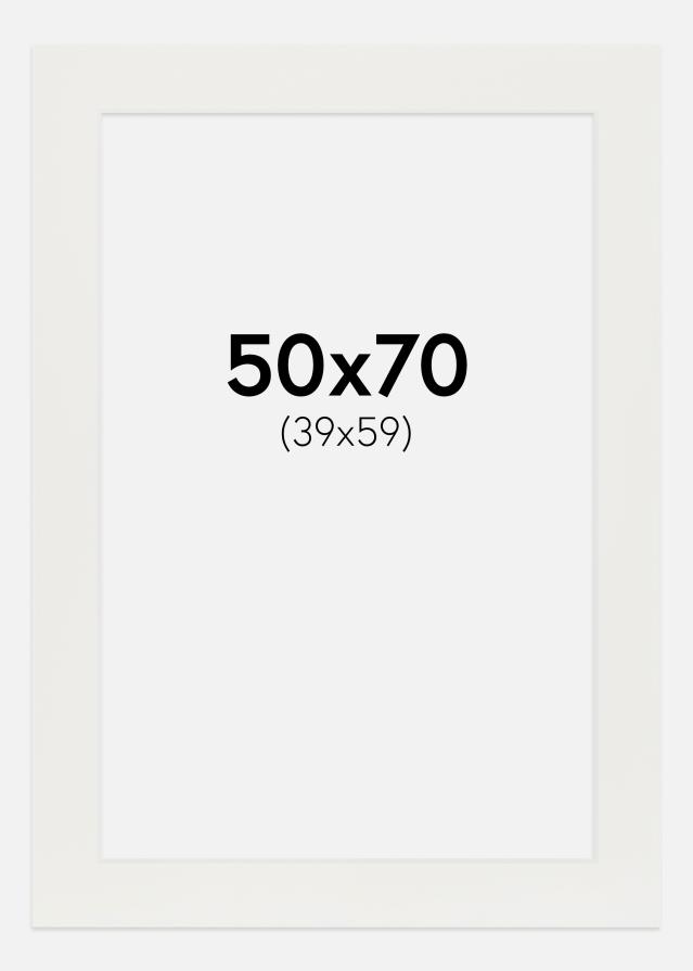 Passe-partout Bianco 3 mm (Bordo interno bianco) 50x70 cm (39x59)