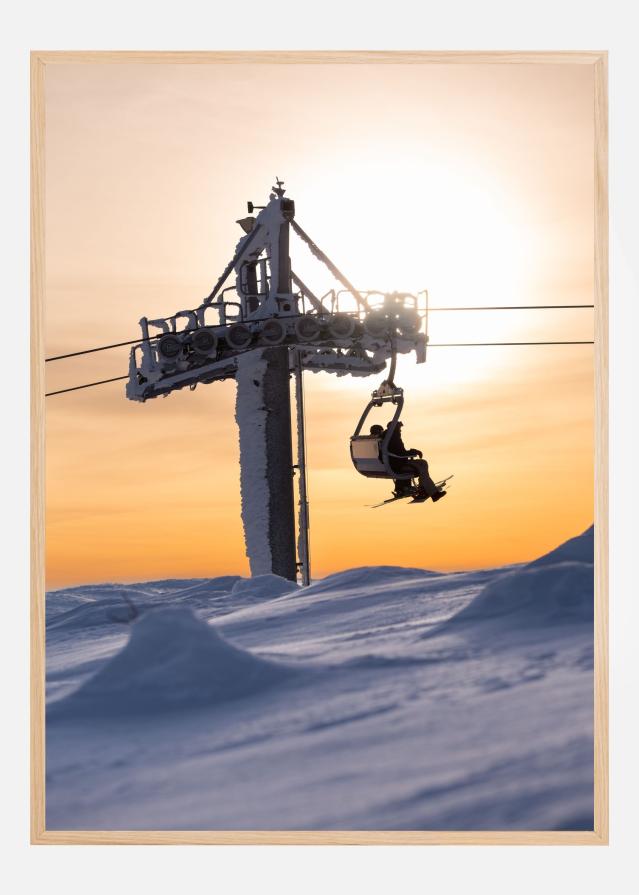 Riding through winterlight Poster