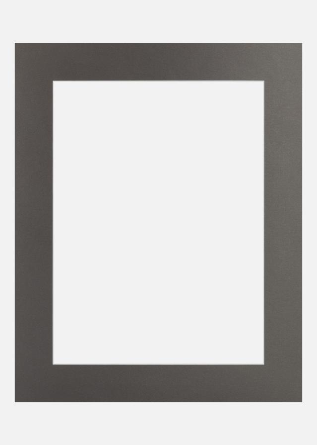 Passe-partout GunMetal Metal (Bordo interno bianco) 18x24 cm (12x17)