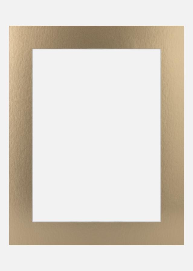 Passe-partout Gold Metal (Bordo interno bianco) 40x40 cm (29x29)