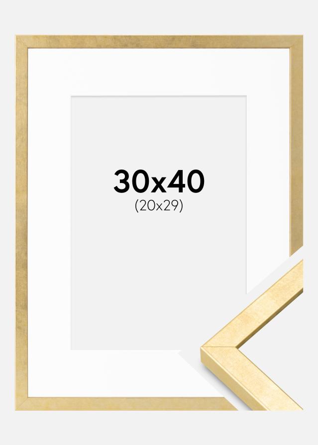 Cornice Ares Oro 30x40 cm - passe-partout Bianco 21x30 cm