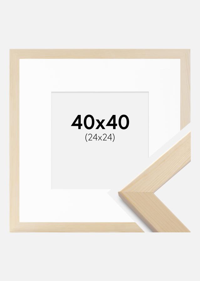 Cornice Trendline Natura 40x40 cm - passe-partout Bianco 25x25 cm