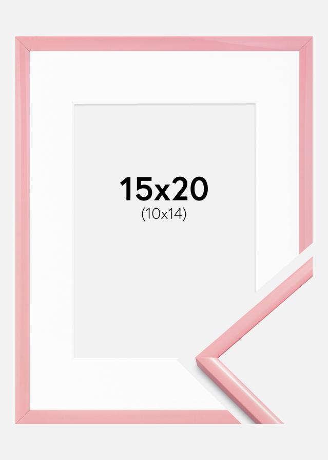 Cornice New Lifestyle Rosa 15x20 cm - passe-partout Bianco 11x15 cm