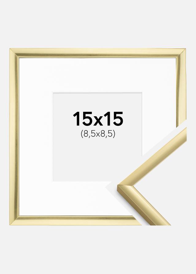 Cornice New Lifestyle Oro 15x15 cm - passe-partout Bianco 9x9 cm