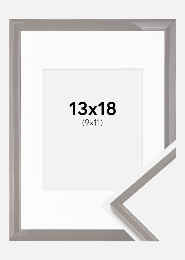 Cornice New Lifestyle grigio terra 13x18 cm - passe-partout Bianco 10x12 cm