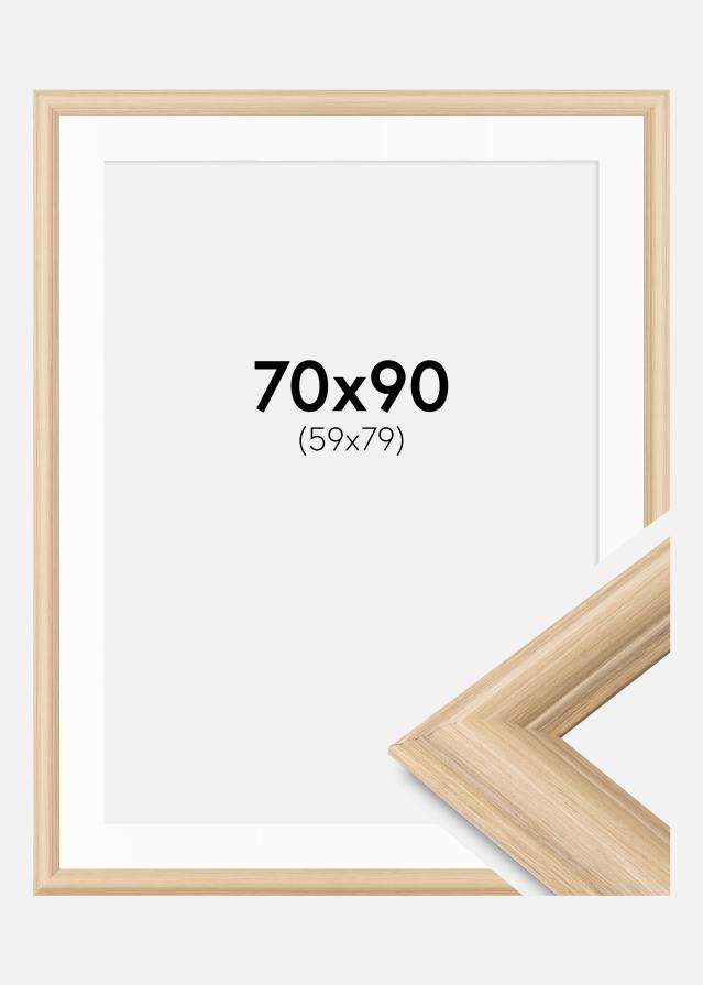 Cornice Västkusten Rovere 70x90 cm - Passe-partout Bianco 60x80 cm