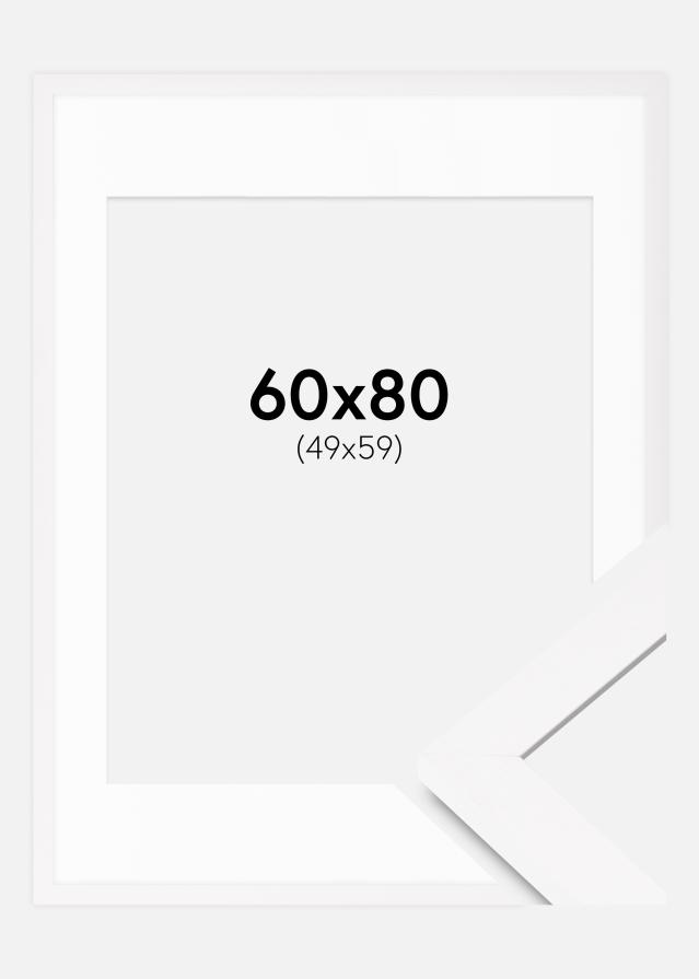 Cornice BGA Classic Bianco 60x80 cm - passe-partout Bianco 50x60 cm