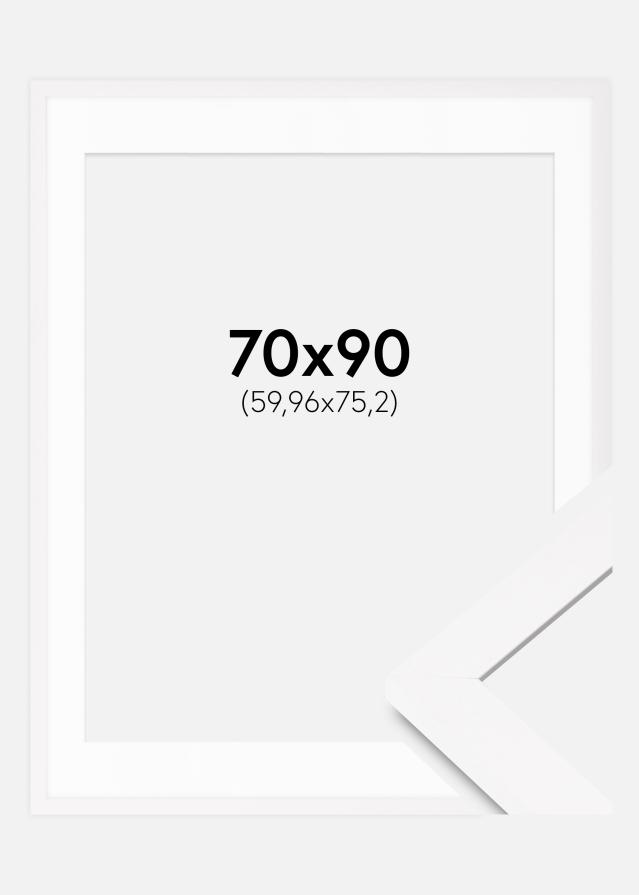 Cornice BGA Classic Bianco 70x90 cm - passe-partout Bianco 24x30 inches