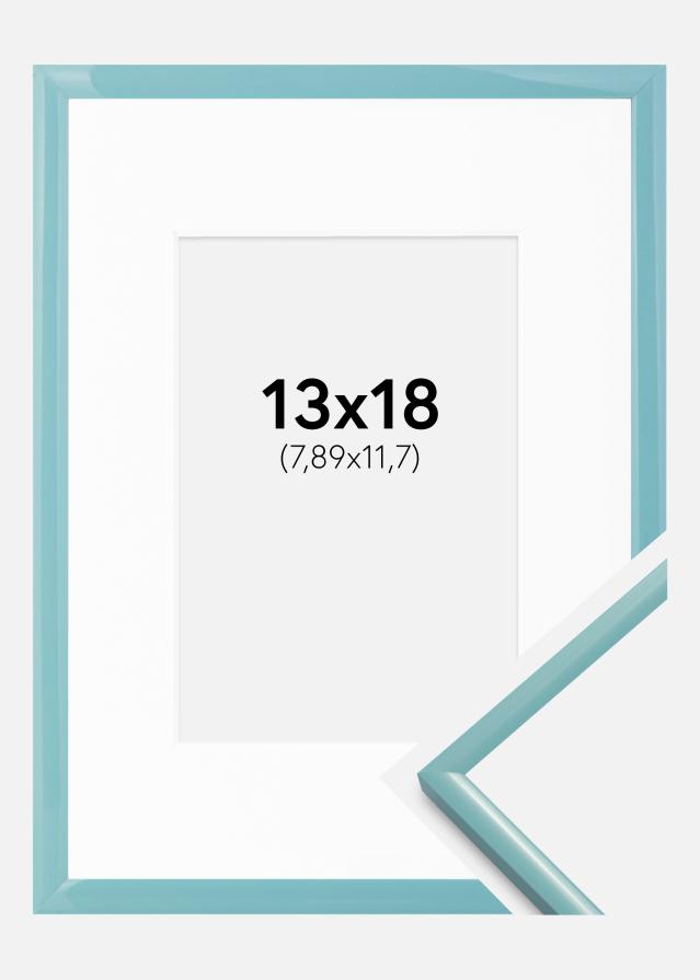 Cornice New Lifestyle Turchese 13x18 cm - passe-partout Bianco 3,5x5 inches