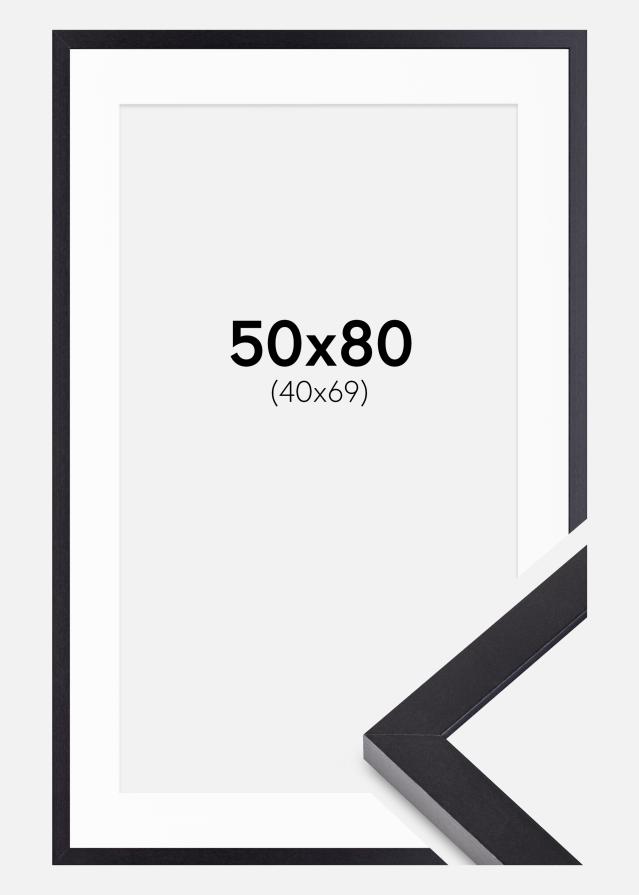 Cornice Selection Nero 50x80 cm - passe-partout Bianco 41x70 cm