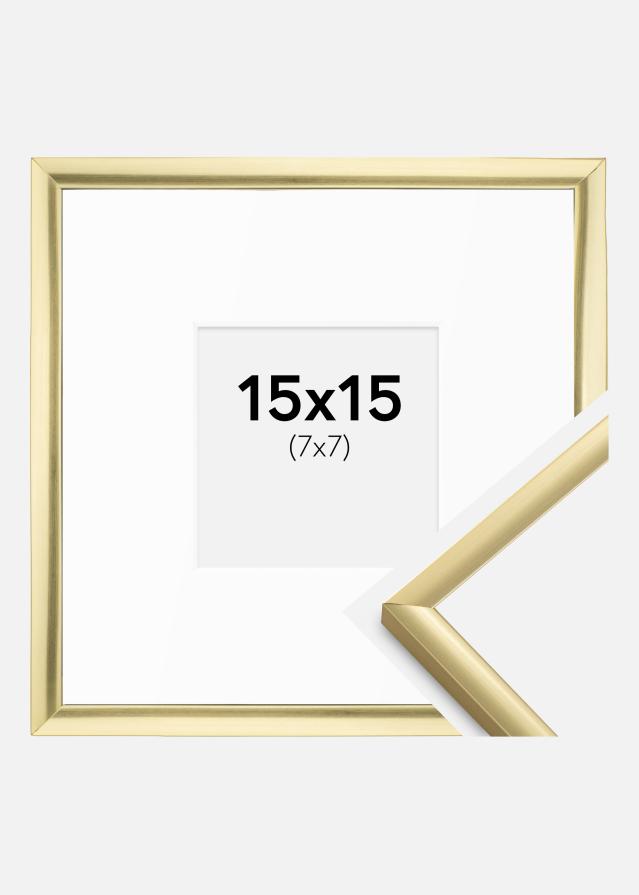 Cornice New Lifestyle Oro 15x15 cm - passe-partout Bianco 8x8 cm