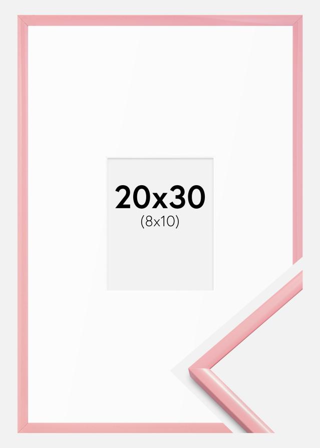 Cornice New Lifestyle Rosa 20x30 cm - passe-partout Bianco 9x11 cm