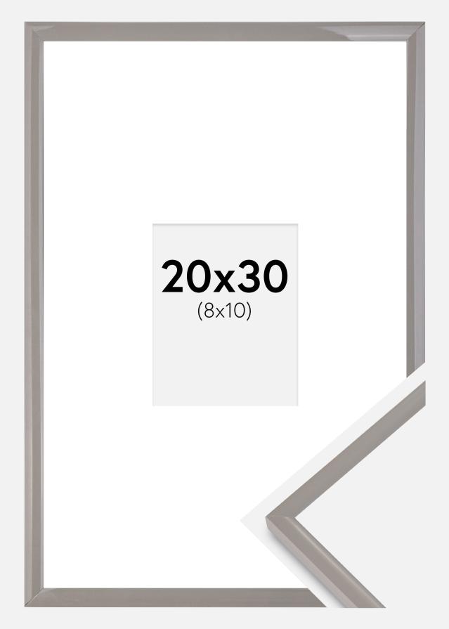 Cornice New Lifestyle grigio terra 20x30 cm - passe-partout Bianco 9x11 cm