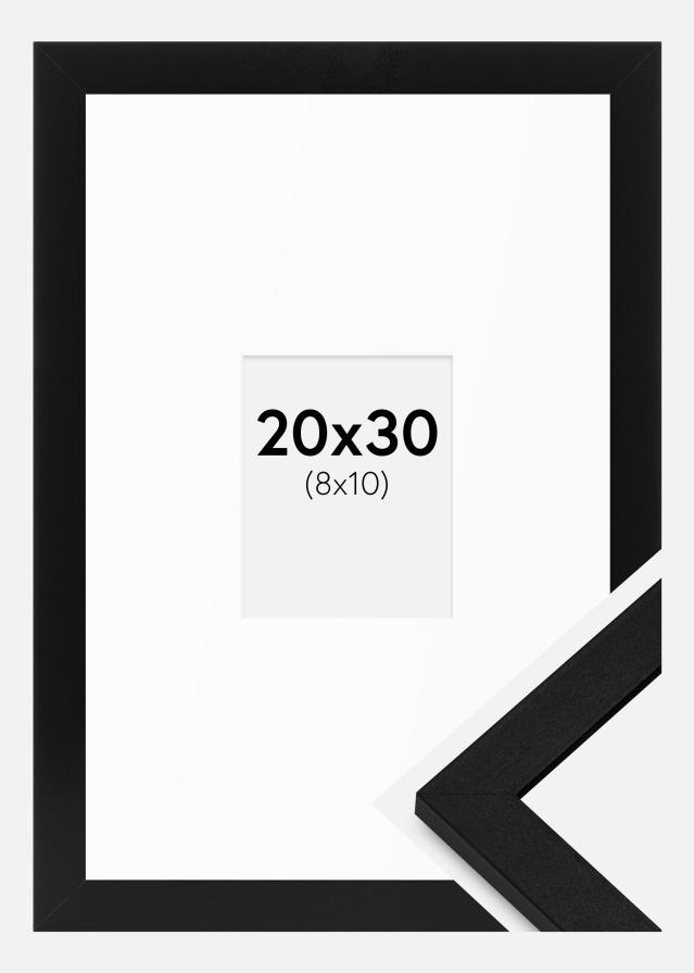Cornice BGA Classic Nero 20x30 cm - passe-partout Bianco 9x11 cm
